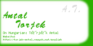 antal torjek business card